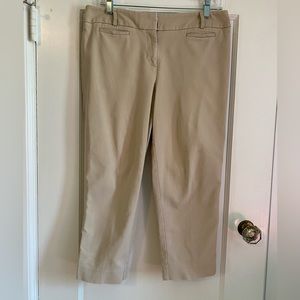 Ann Taylor Loft Women’s ‘Julie’ Size 8P Crop Tan Chino - The Riviera Pant